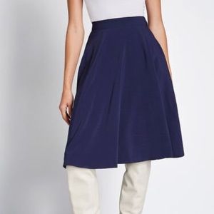 ModCloth Navy A-line Midi Skirt